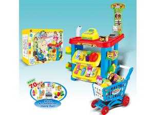 Kids play shopping role play games with Shopping cart